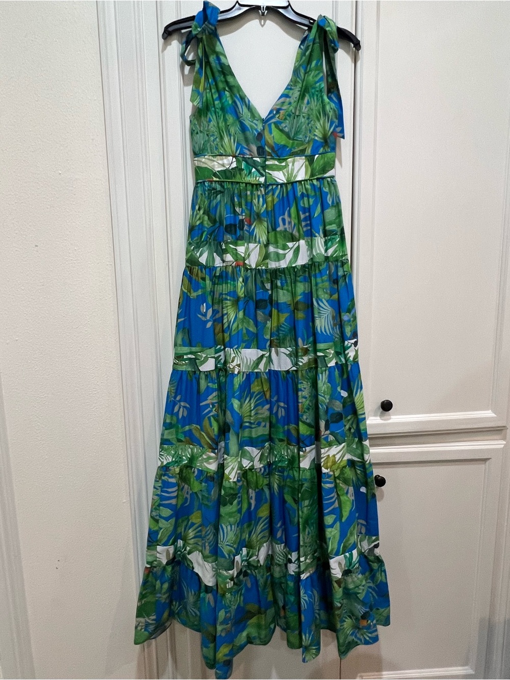 ANTONIO MELANI Green and Blue Tropical Maxi Dress - Picture 5 of 5